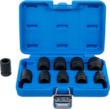 IMPACT SOCKET SET, HEXAGON | 12.5 MM (1/2") DRIVE | 3/8 - 15/16" | INCH SIZES | 10 PCS. (74296)