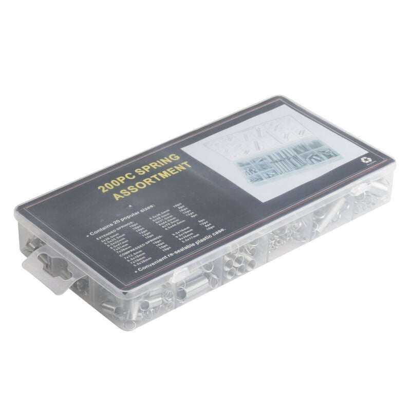 SPRING ASSORTMENT | COMPRESSION AND TENSION SPRINGS | 200 PCS. (SK01051)