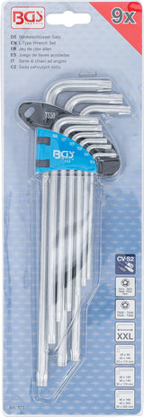 L-TYPE WRENCH SET | EXTRA LONG | T-STAR (FOR TORX PLUS) TS10 - TS50 | 9 PCS. (777)