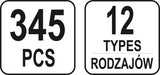 TRIM CLIPS ASSORTMENT PEUGEOT 345 PCS (YT-06653)