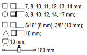 MASTER DRAIN PLUG KEY SET (YT-0599)