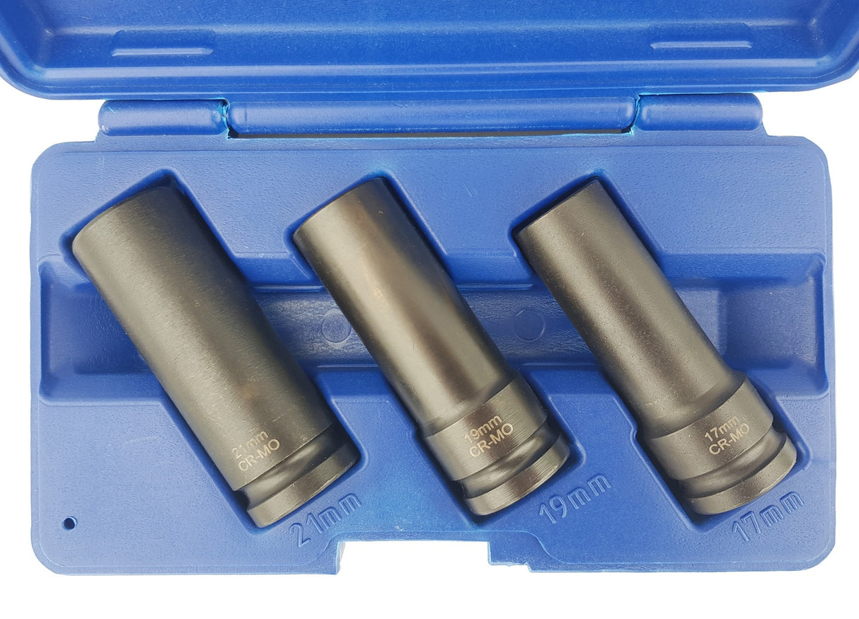 SOCKET SET FOR DAMAGED BOLTS | LONG | 17/19/21 MM | 3 PCS. (EH2400)