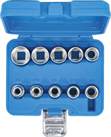 SOCKET SET, HEXAGON | 12.5 MM (1/2") DRIVE | INCH SIZES | 10 PCS. (2434)