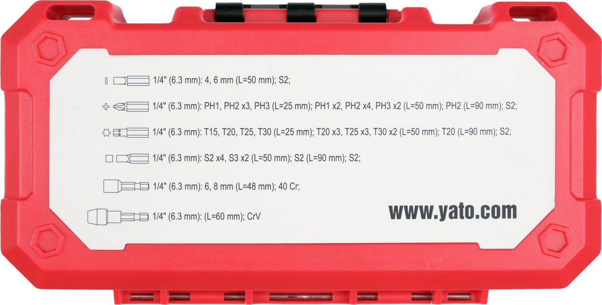 IMPACT BIT SET | 1/4" | 39 PCS | S2 (YT-78076)
