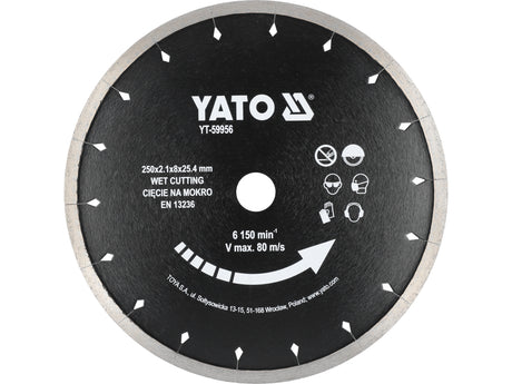 DIAMOND BLADE FOR WET CUTTING CERAMIC 250MM (YT-59956)