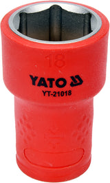 INSULATED HEXAGONAL SOCKET 18MM 3/8" VDE (YT-21018)