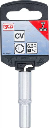 SOCKET, GEAR LOCK, DEEP | 6.3 MM (1/4") DRIVE | 7 MM (10157)