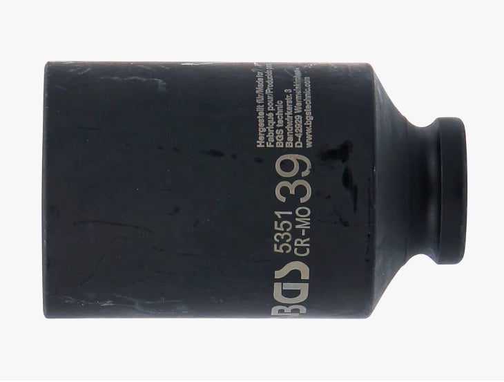 IMPACT SOCKET, 12-POINT, DEEP | 12.5 MM (1/2") DRIVE | 39 MM (5351)