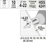 STEP DRILL 4-22MM (YT-44741)