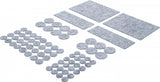 FELT PADS SET | TINGED WITH GRAY | 80 PCS. (80702)