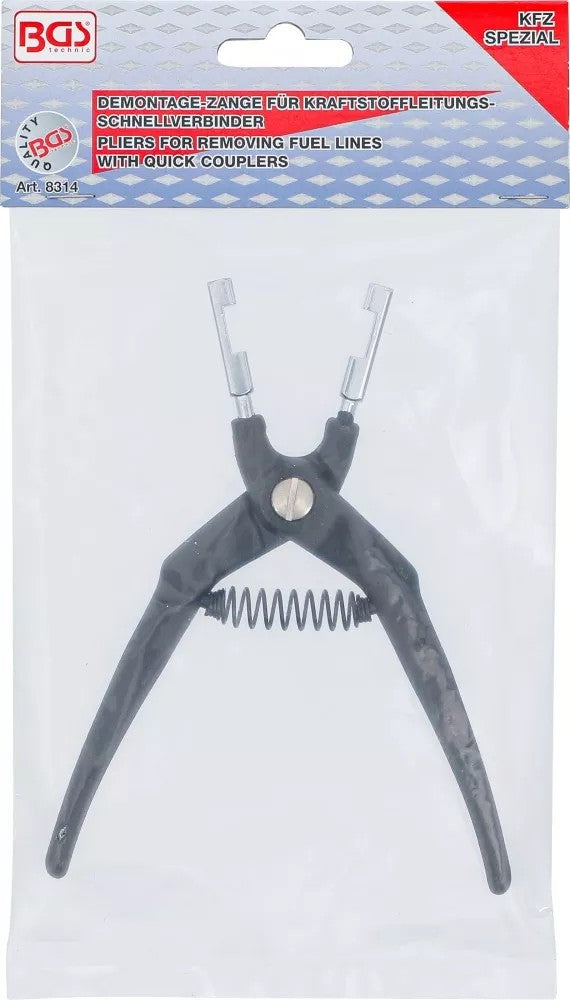 PLIERS FOR REMOVING FUEL LINES WITH QUICK COUPLERS (8314)
