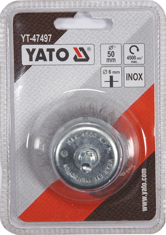 CUP BRUSH 50MM INOX FOR DRILL (YT-47497)