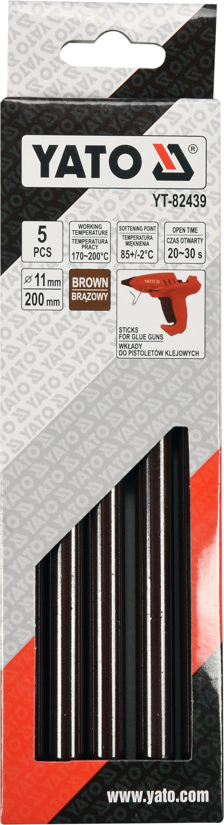 GLUE STICKS 11*200MM 5PCS BROWN (YT-82439)