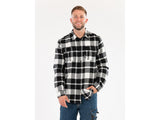 FLANNEL SHIRT WHITE S. S (YT-78812)