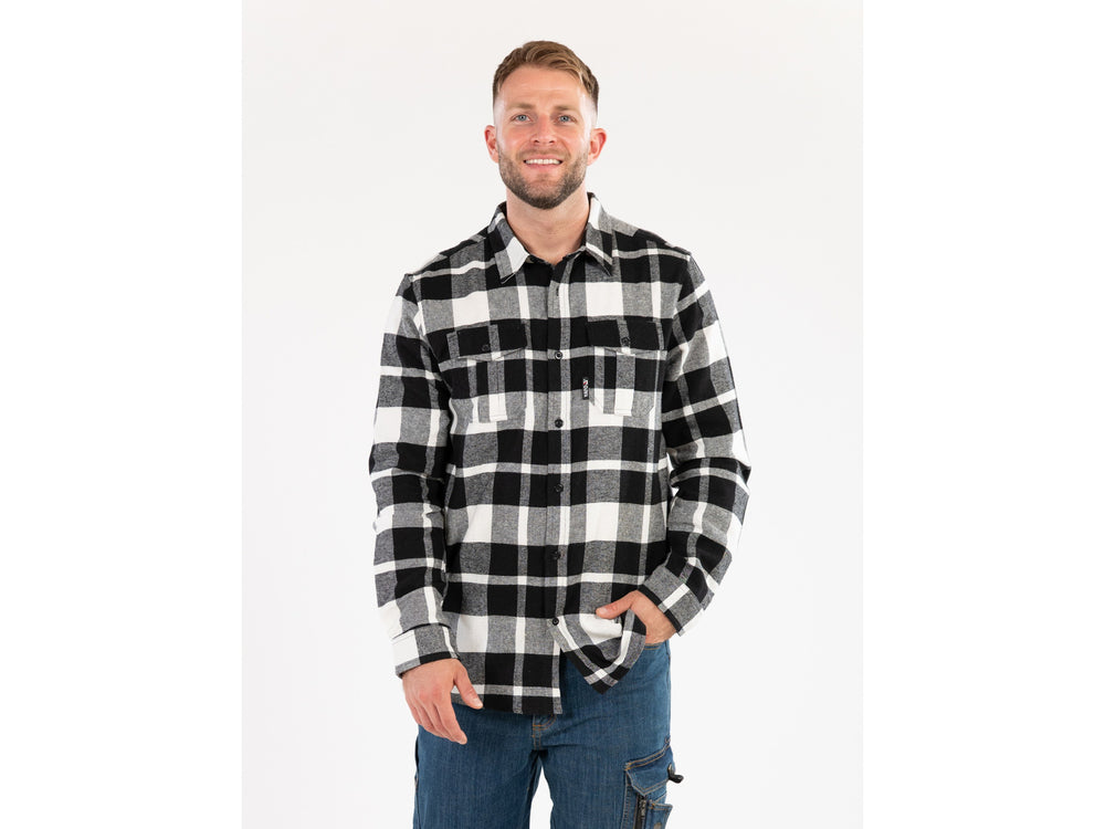 FLANNEL SHIRT WHITE S. M (YT-78813)