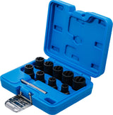 TWIST SOCKET SET (SPIRAL PROFILE) / SCREW EXTRACTOR | 10 MM (3/8") DRIVE | 10 - 19 MM | 10 PCS. (5265)