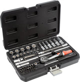 SOCKET AND RATCHET SET | 6.3 MM (1/4") | 42 PCS. (YT-14481)