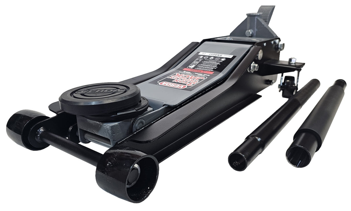 JACK WITH WHEELS | WITH PEDAL | 2 RUBBER PADS | DOUBLE PISTON | 75- 505 MM | 3.0 T (FJ25-B)