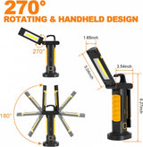 WORK LAMP RECHARGEABLE | COB CHIP + CREE XPG | 2 COB | 1200 LM (PWL2M)