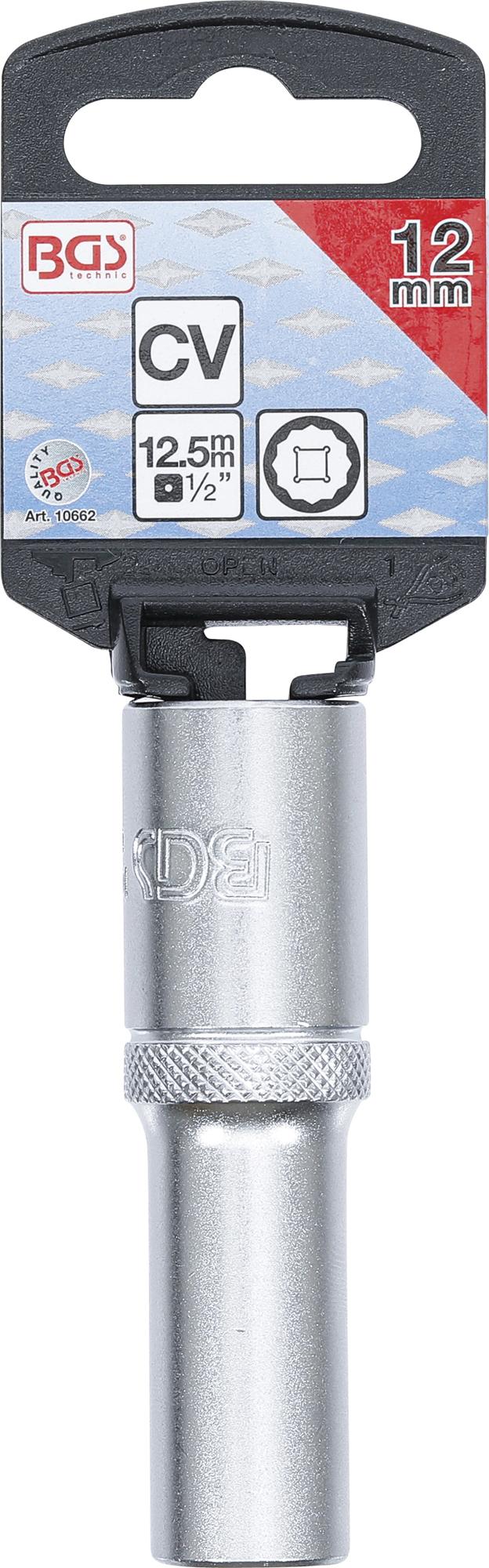 SOCKET, 12-POINT, DEEP | 12.5 MM (1/2") DRIVE | 12 MM (10662)