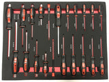 TOOL CABINET ON CASTERS XXL MAX | WITH TOOLS | 7 DRAWERS / 1 DOOR | 298 TOOLS (H70098)