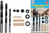 WOODEN DOWEL / DRILL SET | 6 - 10 MM | 43 PCS. (50405)
