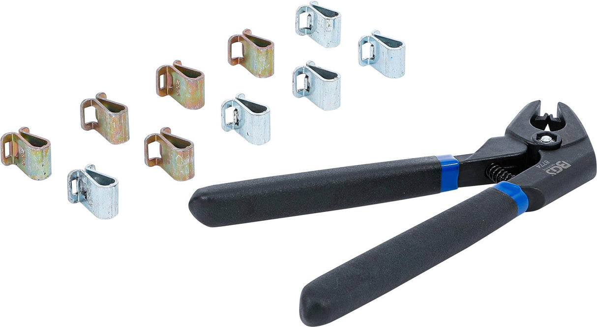 FIXING CLAMPS SET WITH PLIERS | 11 PCS. (8774)