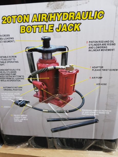 PNEUMATIC HYDRAULIC JACK | 210-390 MM | 20 T (BJ20)