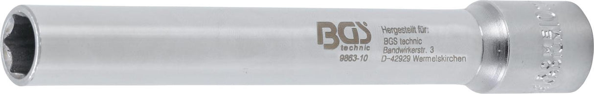 SOCKET, HEXAGON, EXTRA DEEP | 10 MM (3/8 ") DRIVE | 10 MM (9863-10)