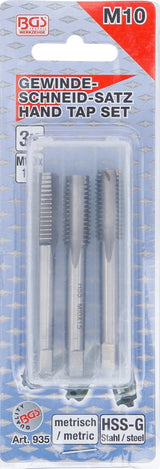 TAP SET | STARTER, PLUG, BOTTOMING TAP | HSS-G | M10 X 1.5 | 3 PCS. (935)