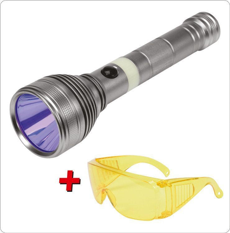 RECHARGEABLE UV FLASHLIGHT 3W, GLASSES (YT-08588)
