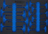 TOOL TRAY 3/3: SCREWDRIVER SET WITH T-HANDLE | INTERNAL HEXAGON, T-STAR (FOR TORX) | 18 PCS. (4148)