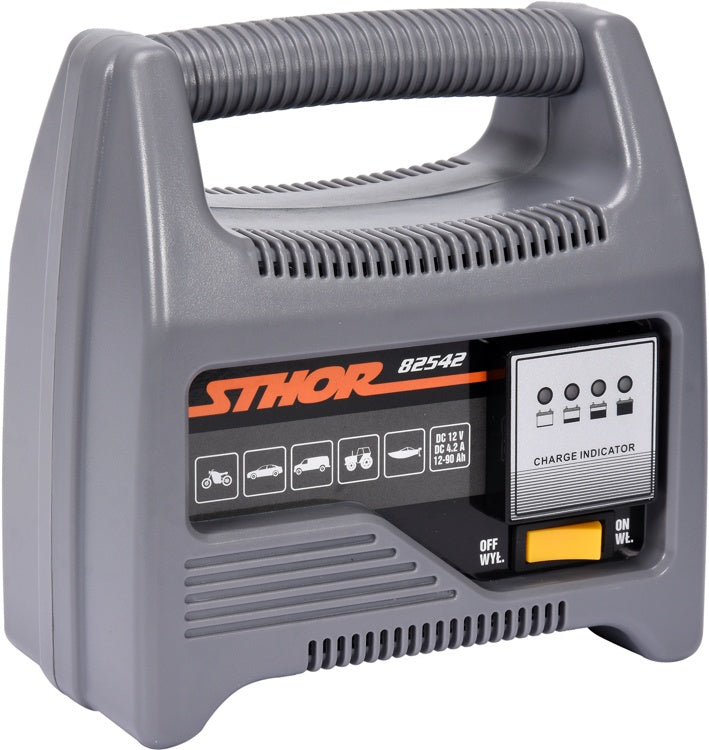 BATTERY CHARGER 12V 6A 90AH LED (82542)