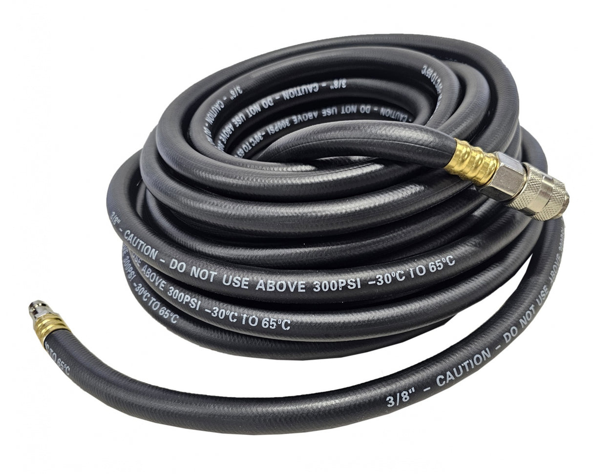 AIR HOSE | 10 MM X 16 MM X 15 M | RUBBER+ | WITH FITTINGS (AH50)