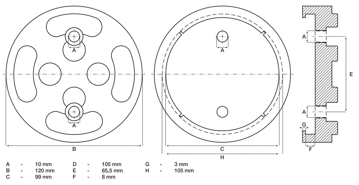 RUBBER PAD | FOR AUTO LIFTS | Ø 120 MM (7046)