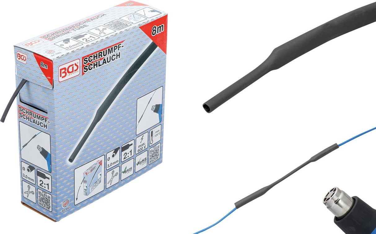 SHRINK TUBE BOX | BLACK | Ø 3 MM | 8 M (6923)