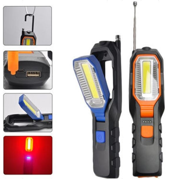 WORK LAMP RECHARGEABLE | 5W COB LED | USB | 280+80 LM | WITH MAGNETIC GRABBER (YD-6302B)