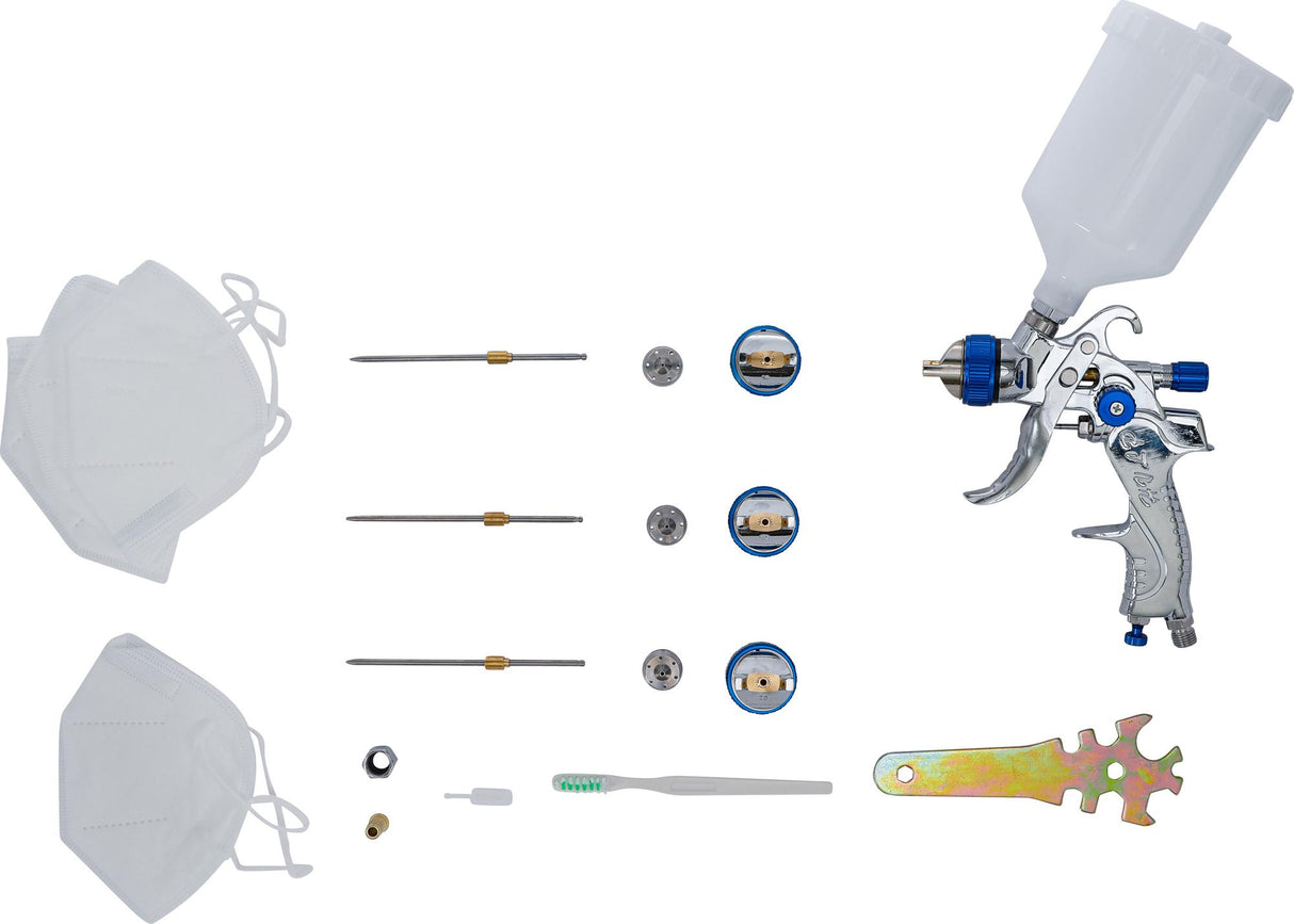 AIR PAINT SPRAY GUN | WITH 3 SPRAY NOZZLES | 1.4 - 1.7 - 2.0 MM (70048)
