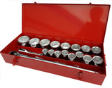 SOCKET AND WRENCH SET 6-POINT | 25 MM (1") | 30 - 80 MM | 21 PCS. (SK1387)