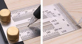 MARKING / SCRIBING RULER | STAINLESS STEEL | T-SHAPED | 200 MM (SR200)