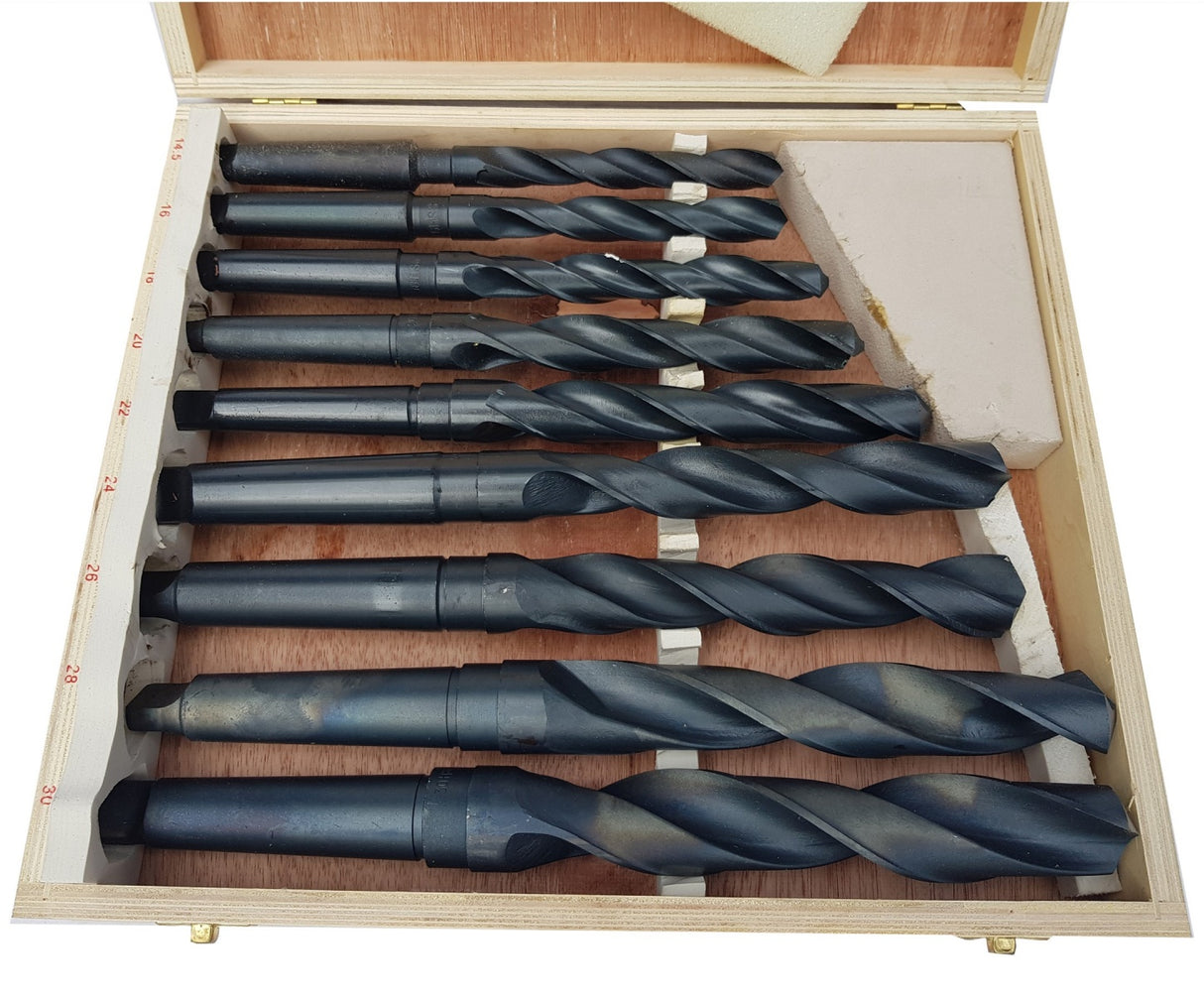METAL DRILL BIT SET | 14.5-30 MM | MK2 / MK3 | 9 PCS. (SK2009)