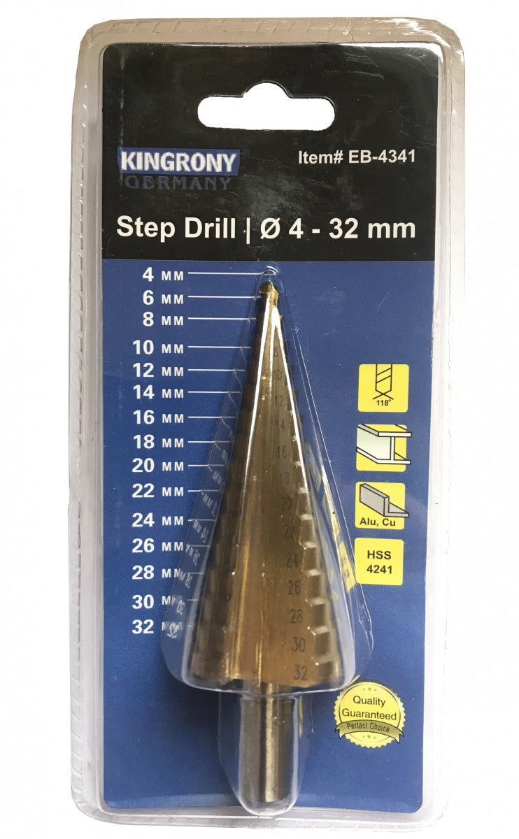 STEP DRILL BIT FOR HOLE ENLARGEMENT | 4-32 MM (EB-4341)