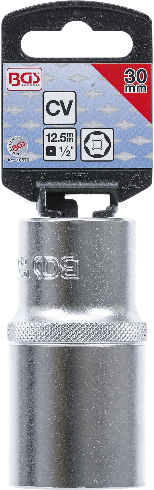 SOCKET, HEXAGON, DEEP | 12.5 MM (1/2") DRIVE | 30 MM (10570)