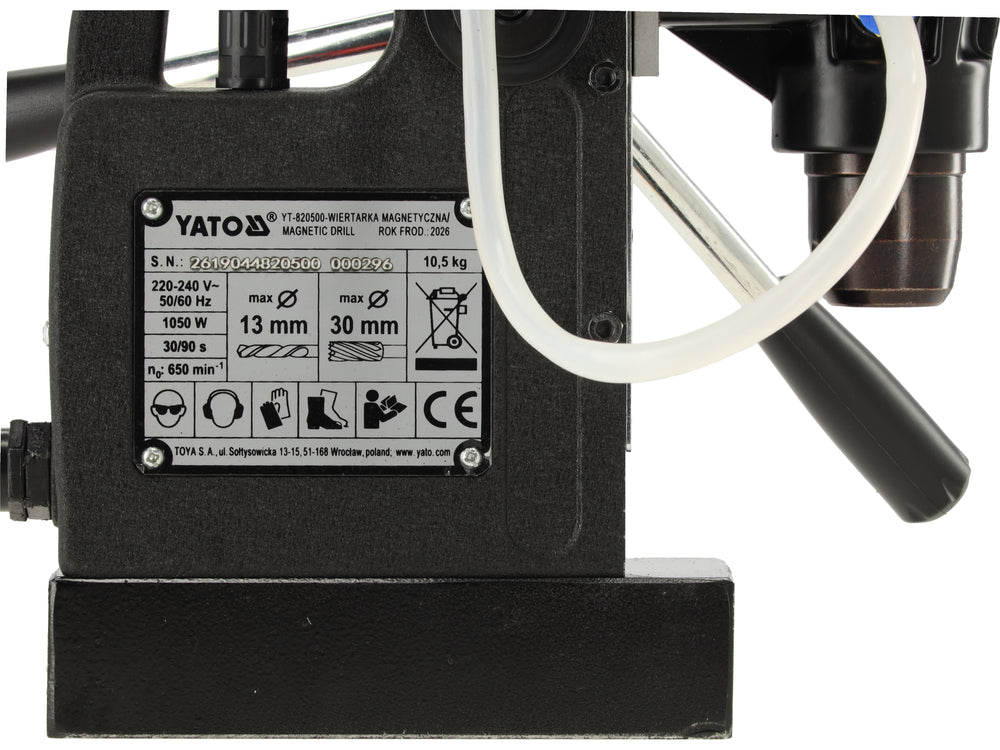 MAGNETIC DRILL | 1050W | Ø30 MM | ELECTROMAGNETIC BASE | 3/4" (YT-820500)