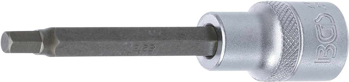 BIT SOCKET | LENGTH 100 MM | 12.5 MM (1/2") DRIVE | INTERNAL HEXAGON 6 MM (4261)