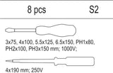 INSULATED SCREWDRIVERS, 8PCS SET (YT-55462)