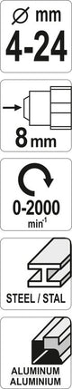 ROTARY FILE FOR METAL 4-24MM (YT-61700)