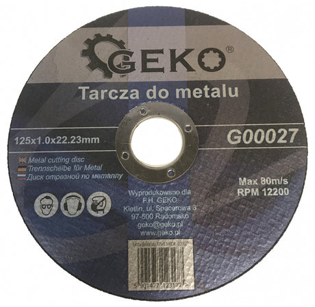CUTTING DISC FOR METAL | 125X1.0X22.23 (SK00027)