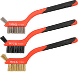 WIRE BRUSH SET 3PCS 3X7 ROWS L=180MM (YT-6351)
