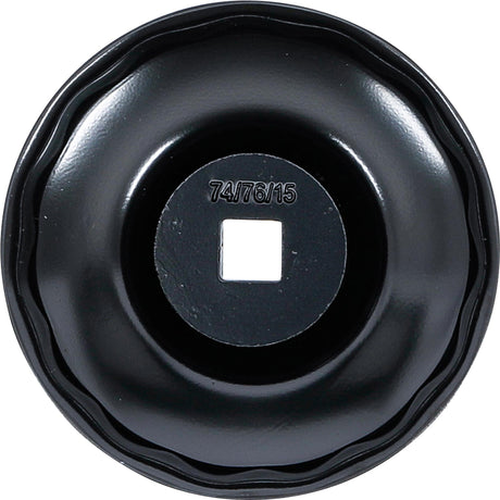 OIL FILTER WRENCH | 15-POINT | Ø 74 - 76 MM | FOR AUDI, FORD, MERCEDES-BENZ, OPEL / VAUXHALL, VW (1039-74-76)